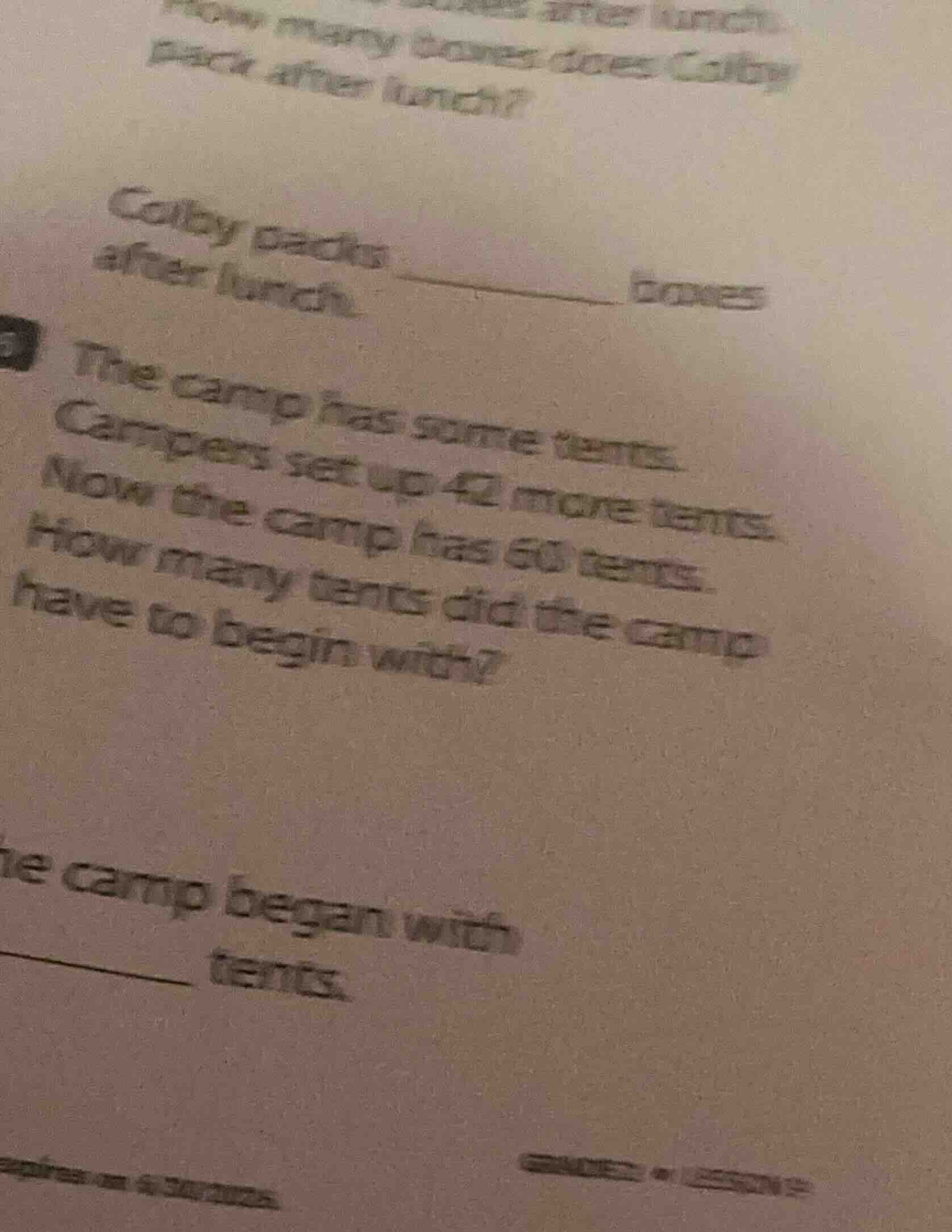how many bones does colby pack after lunch? colby packs ______ bones af…
