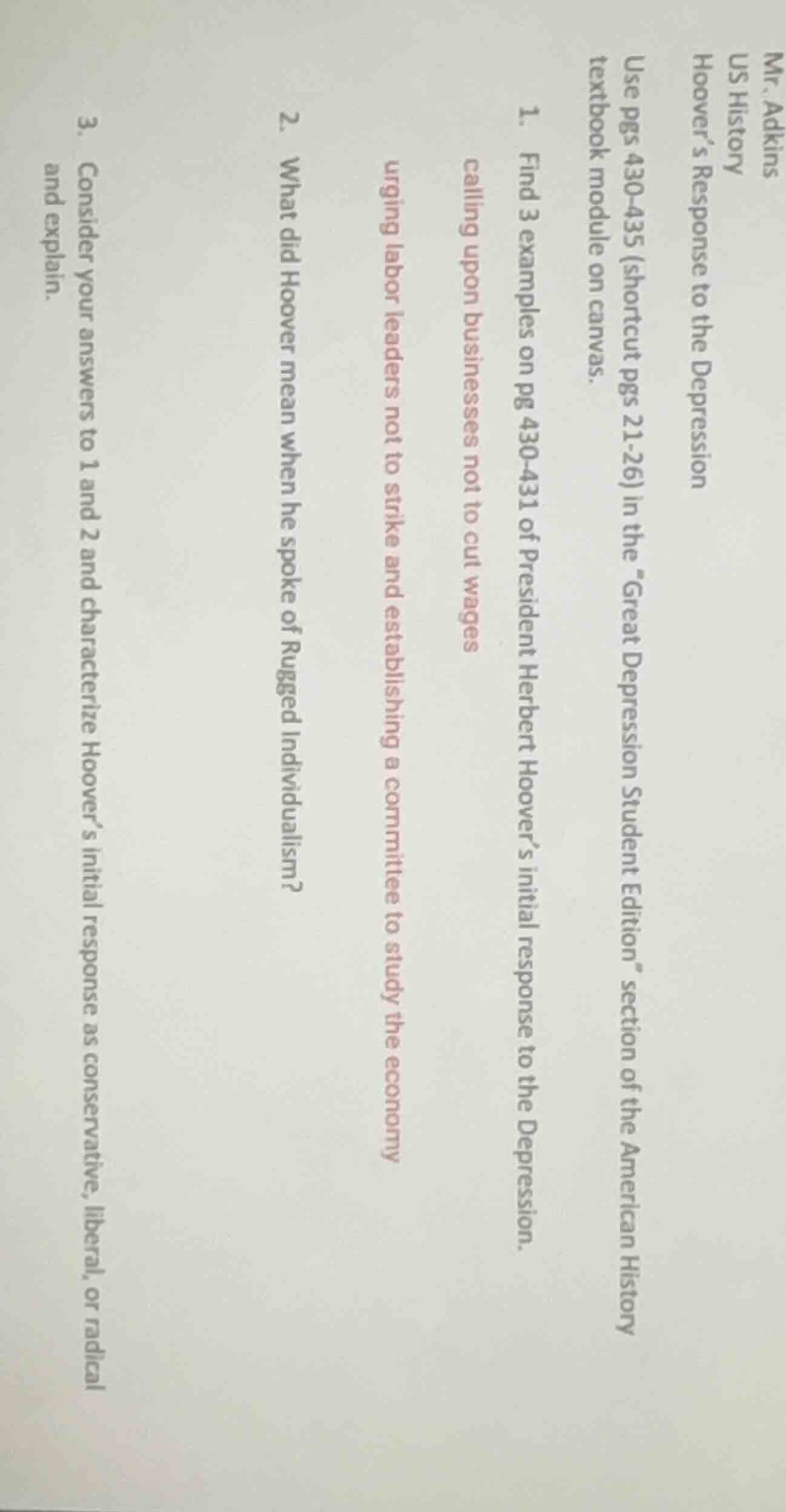 mr. adkins us history hoover’s response to the depression use pgs 430 -…
