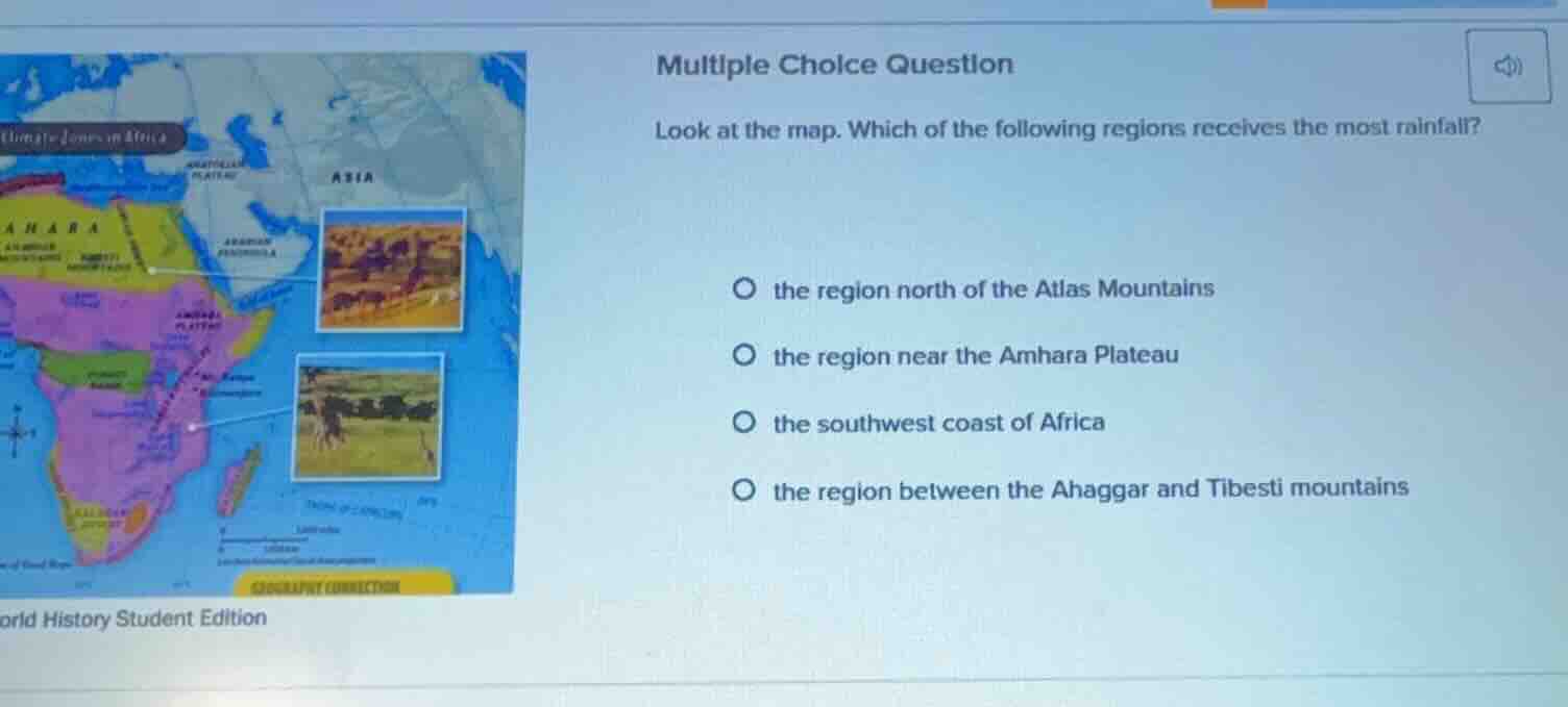 multiple choice question look at the map. which of the following region…