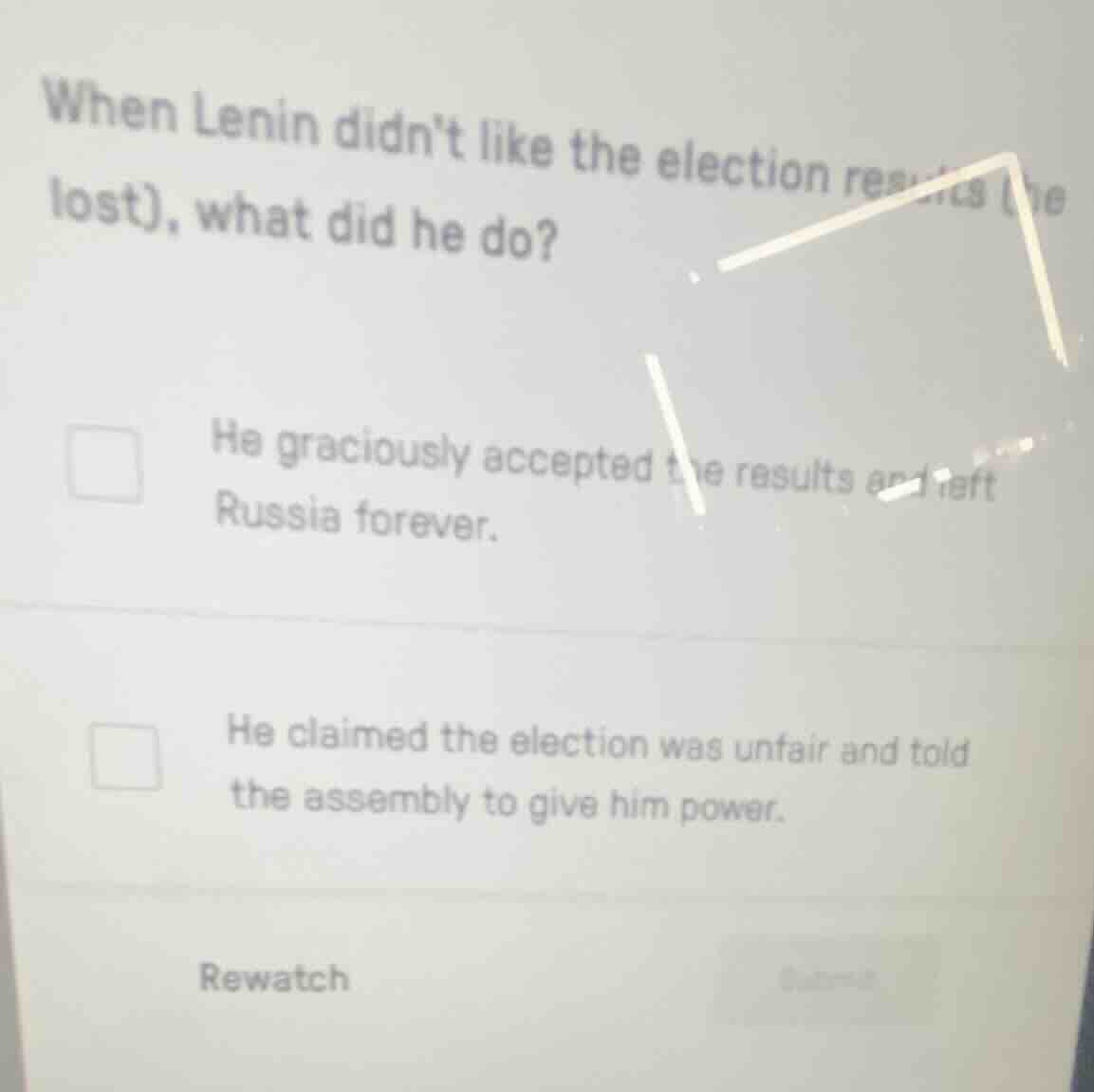 when lenin didnt like the election results (he lost), what did he do? h…