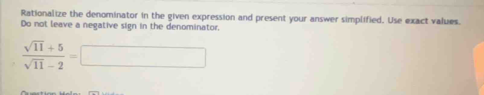 rationalize the denominator in the given expression and present your an…