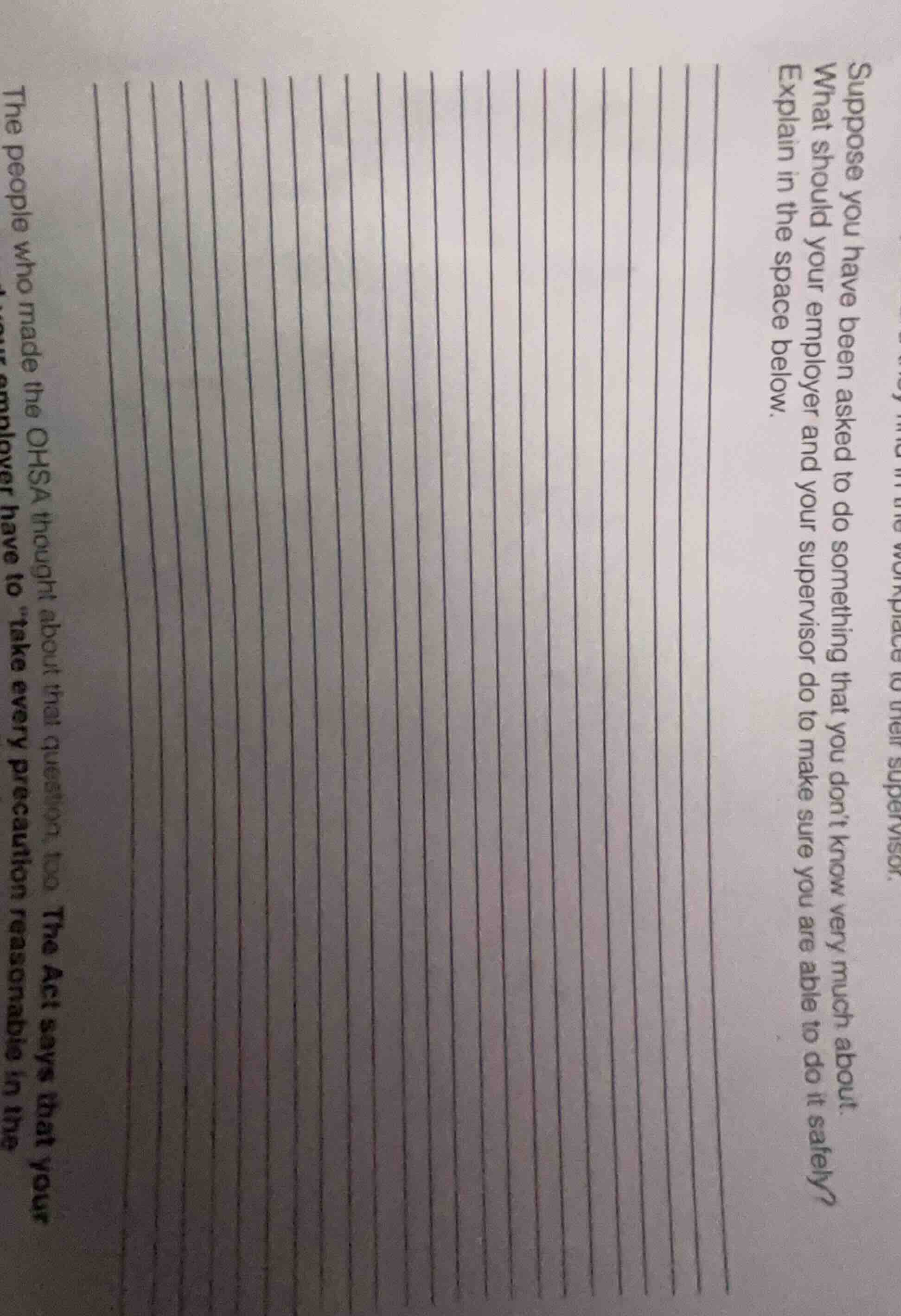 suppose you have been asked to do something that you dont know very muc…