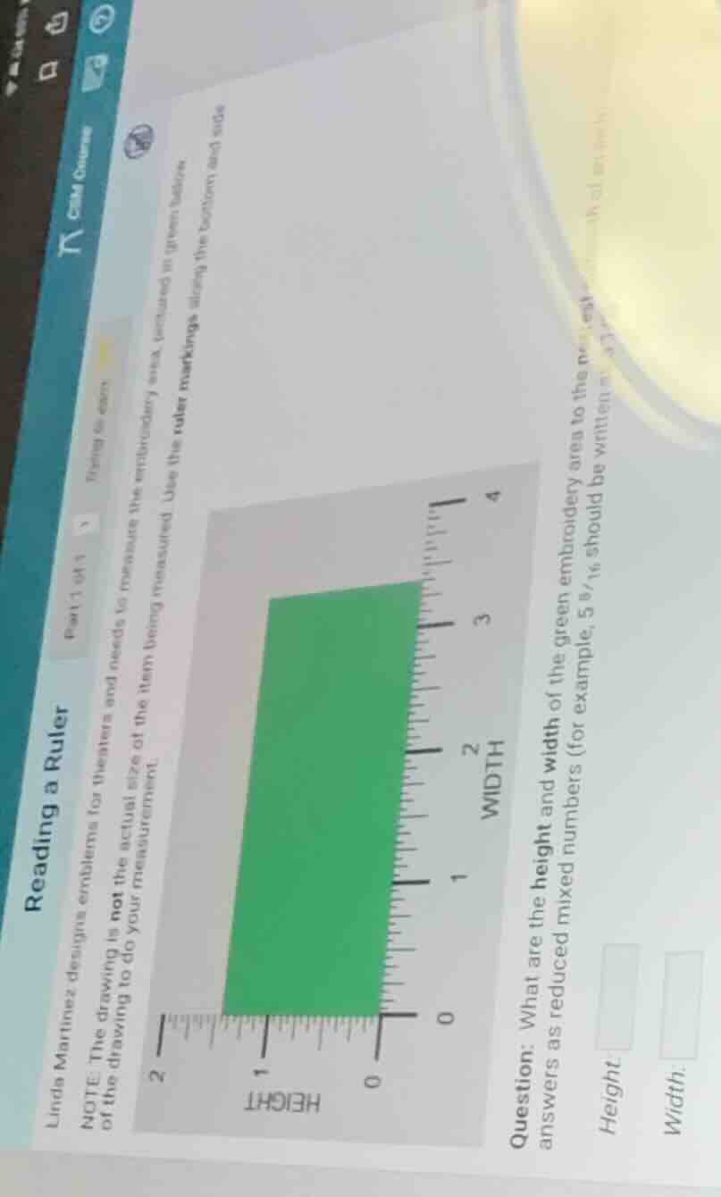 reading a ruler linda martinez designs emblems for theaters and needs t…