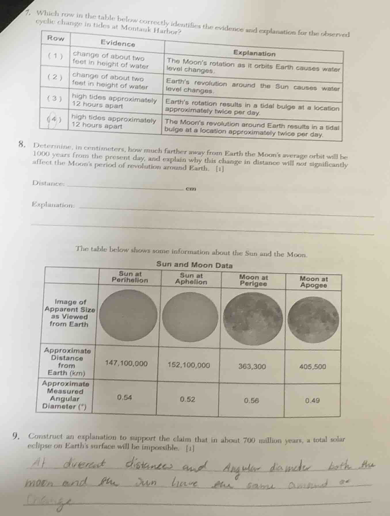 7. which row in the table below correctly identifies the evidence and e…