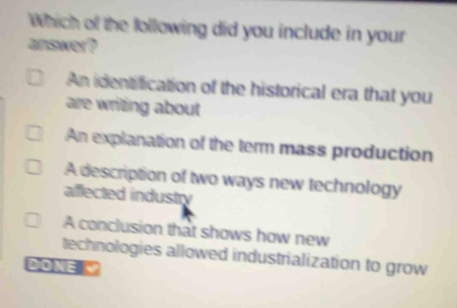 which of the following did you include in your answer? - an identificat…