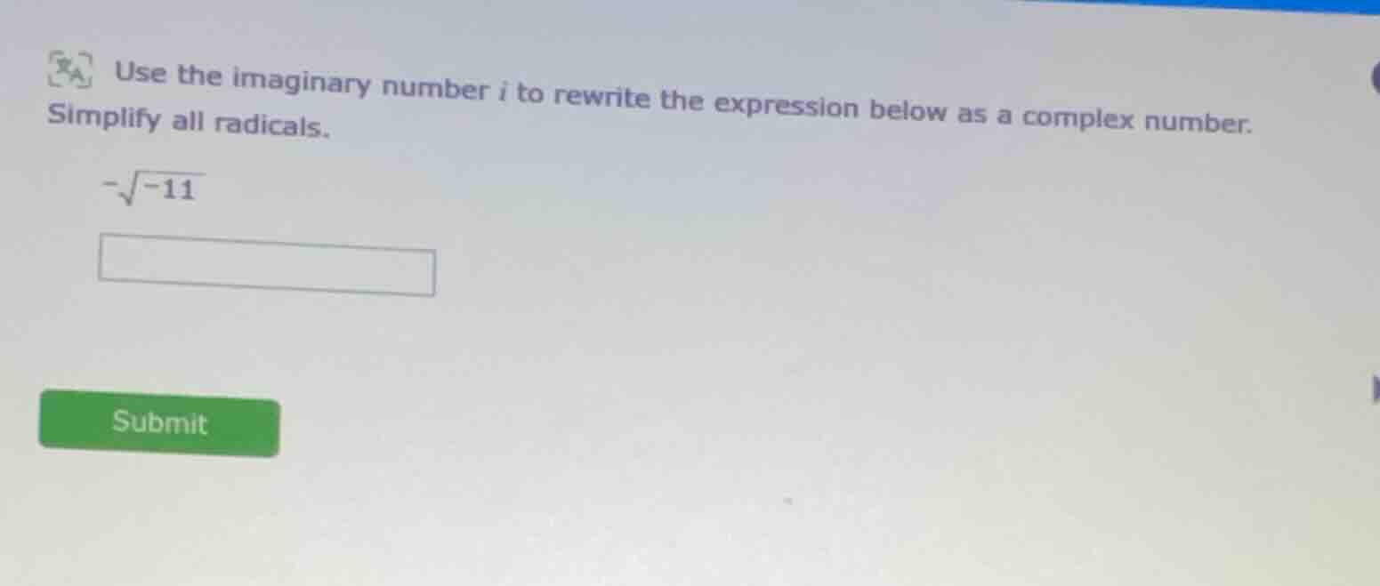 use the imaginary number i to rewrite the expression below as a complex…