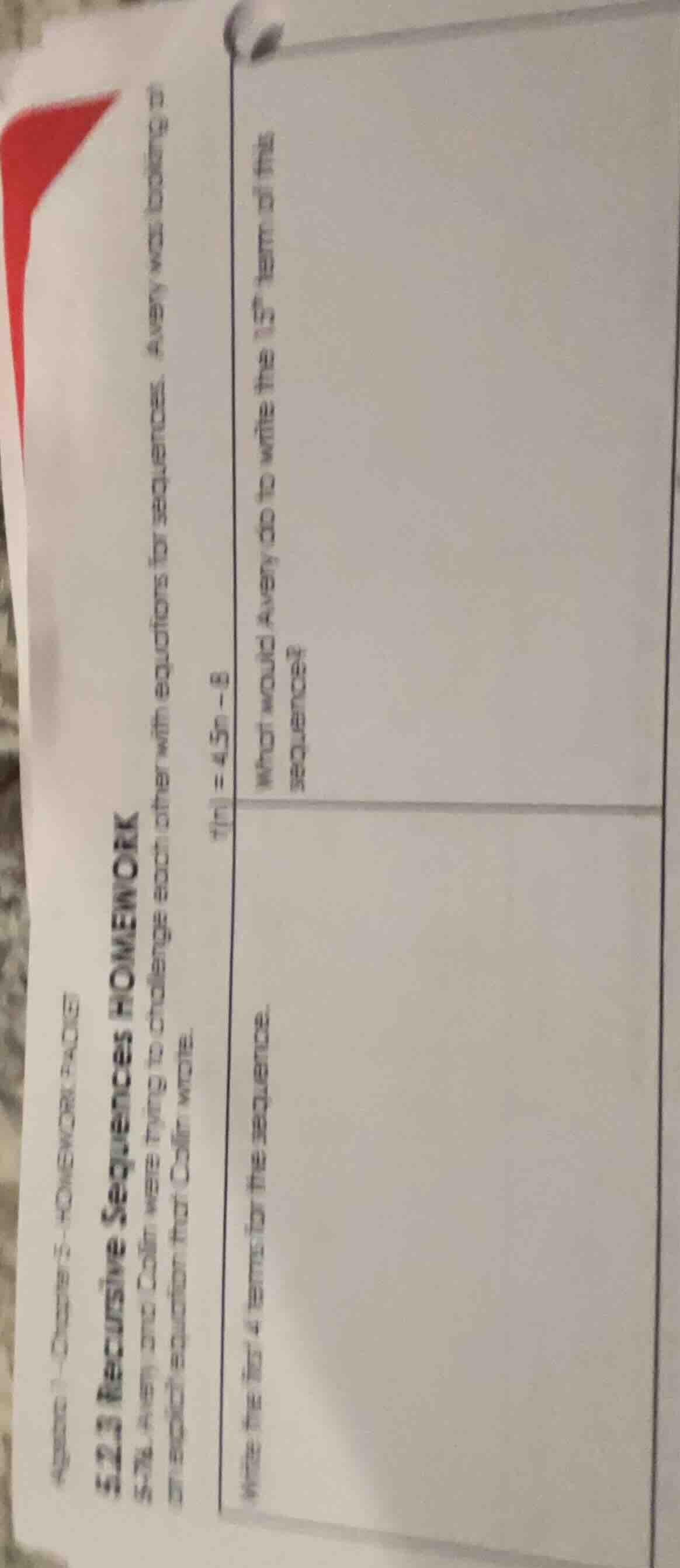 5.2.3 recursive sequences homework 5.2a) and colin were trying to chall…