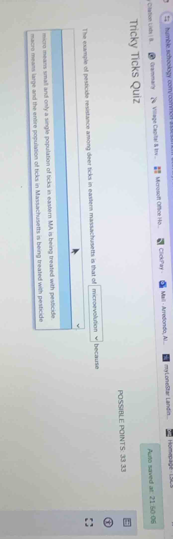 micky ticks quiz the example of pesticide resistance among deer ticks i…