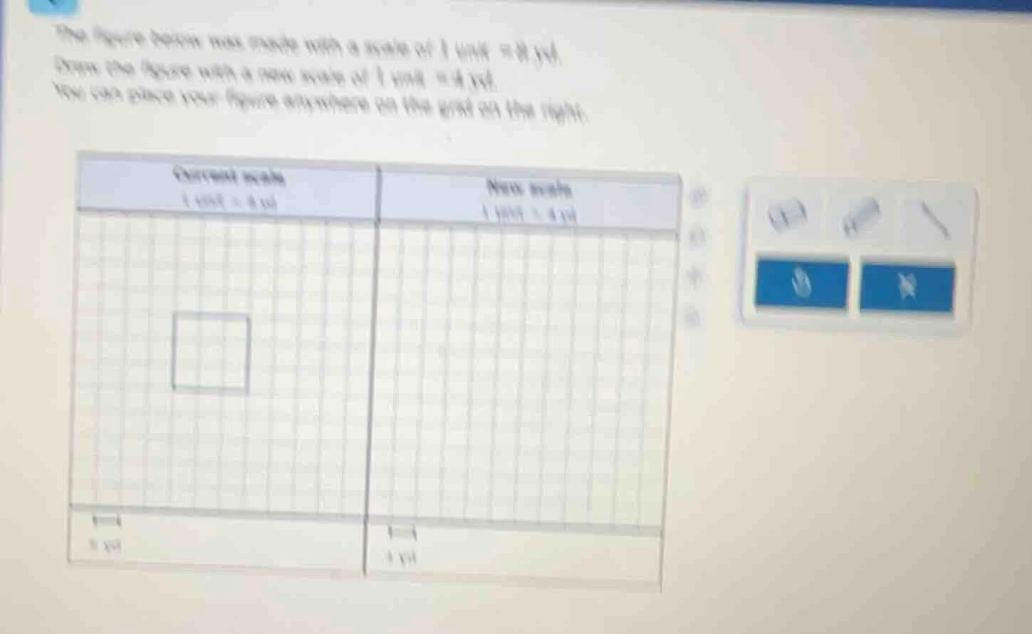 the figure below was made with a scale of 1 unit = 8 yd. draw the figur…