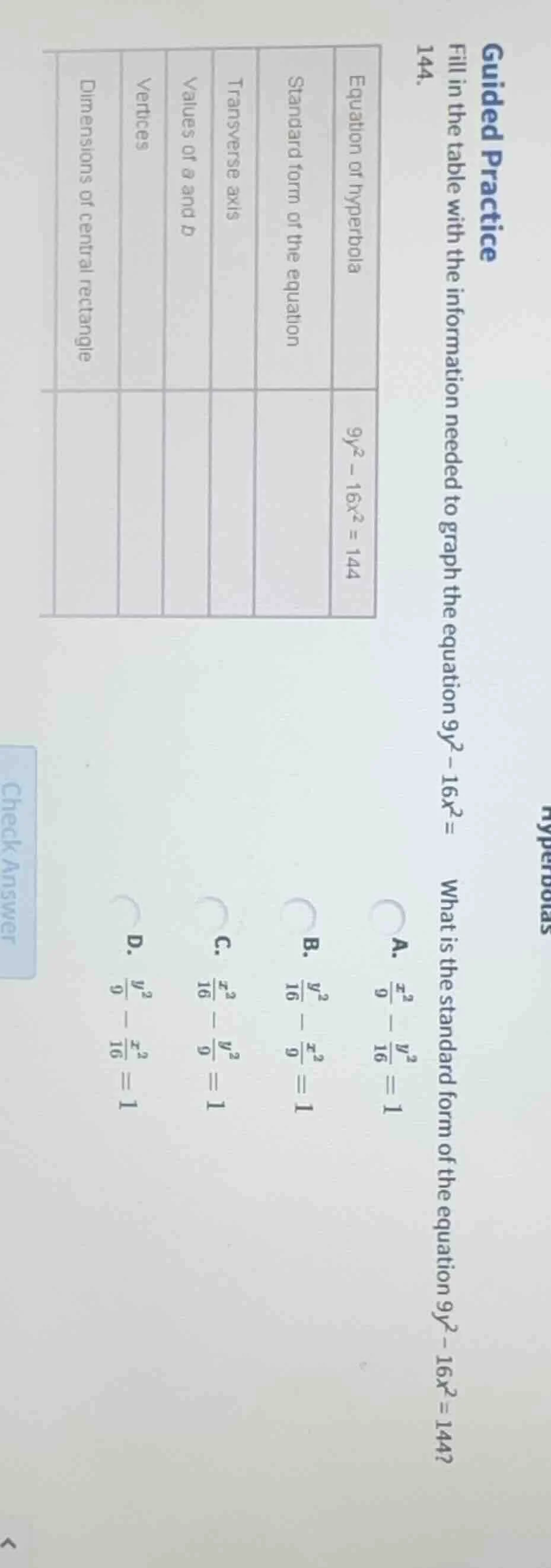 guided practice 144. fill in the table with the information needed to g…