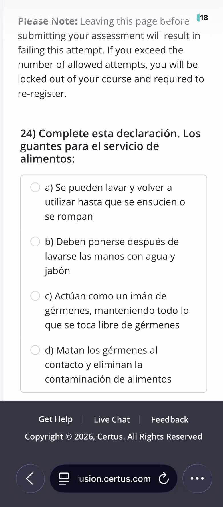 please note: leaving this page before submitting your assessment will r…