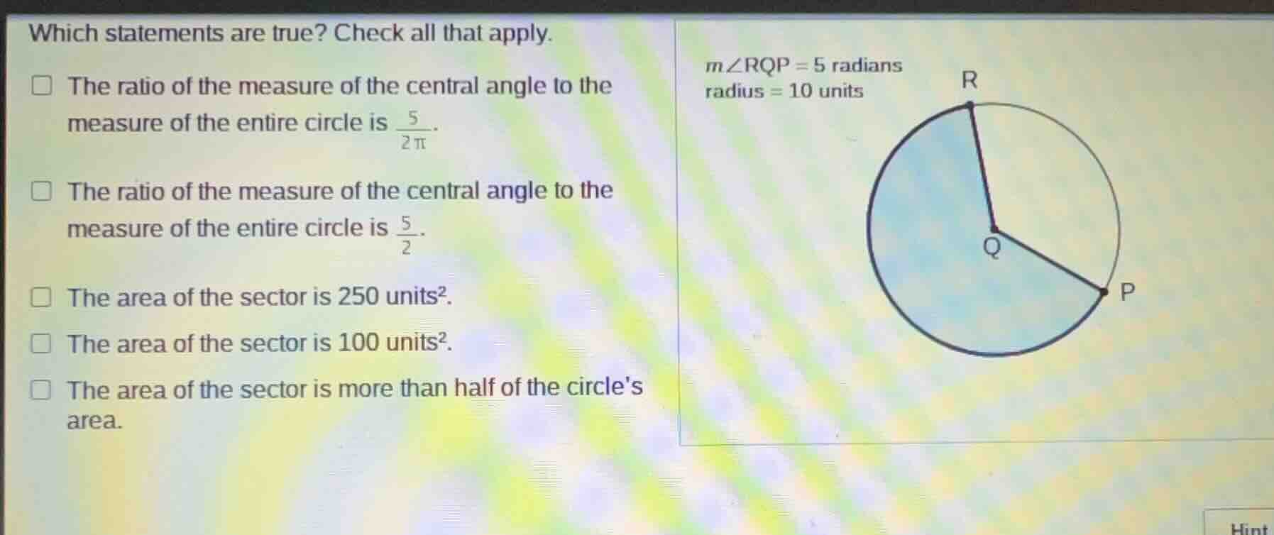 which statements are true? check all that apply. the ratio of the measu…