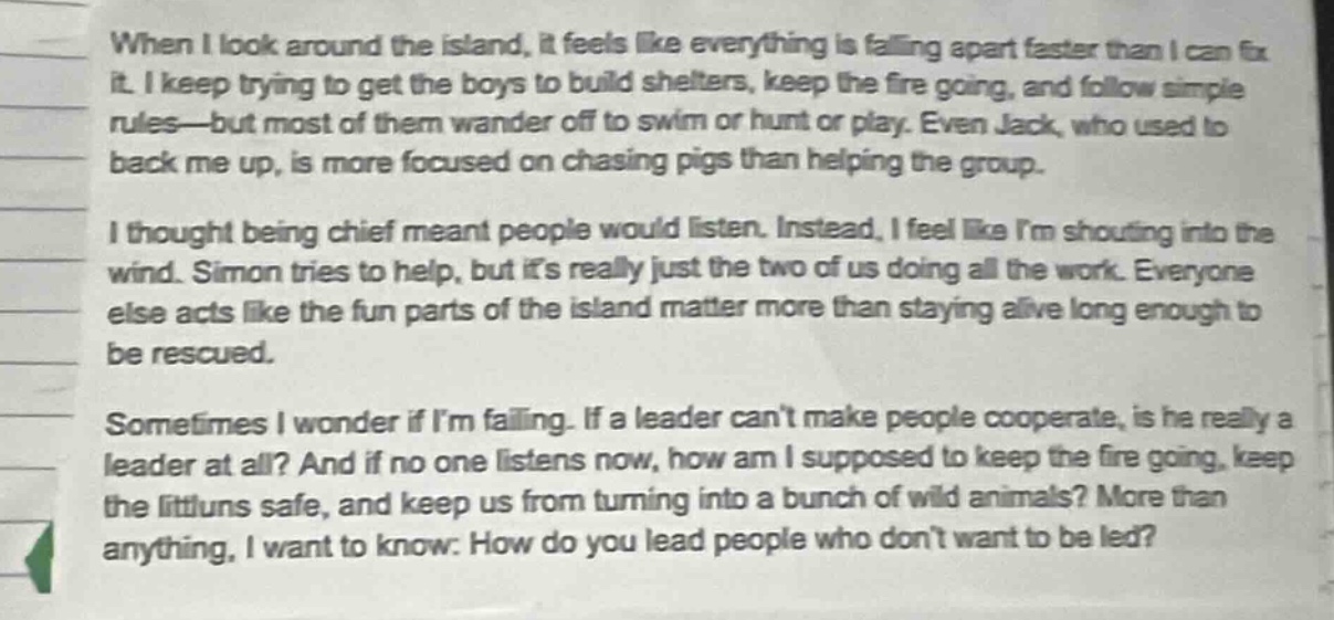 when i look around the island, it feels like everything is falling apar…