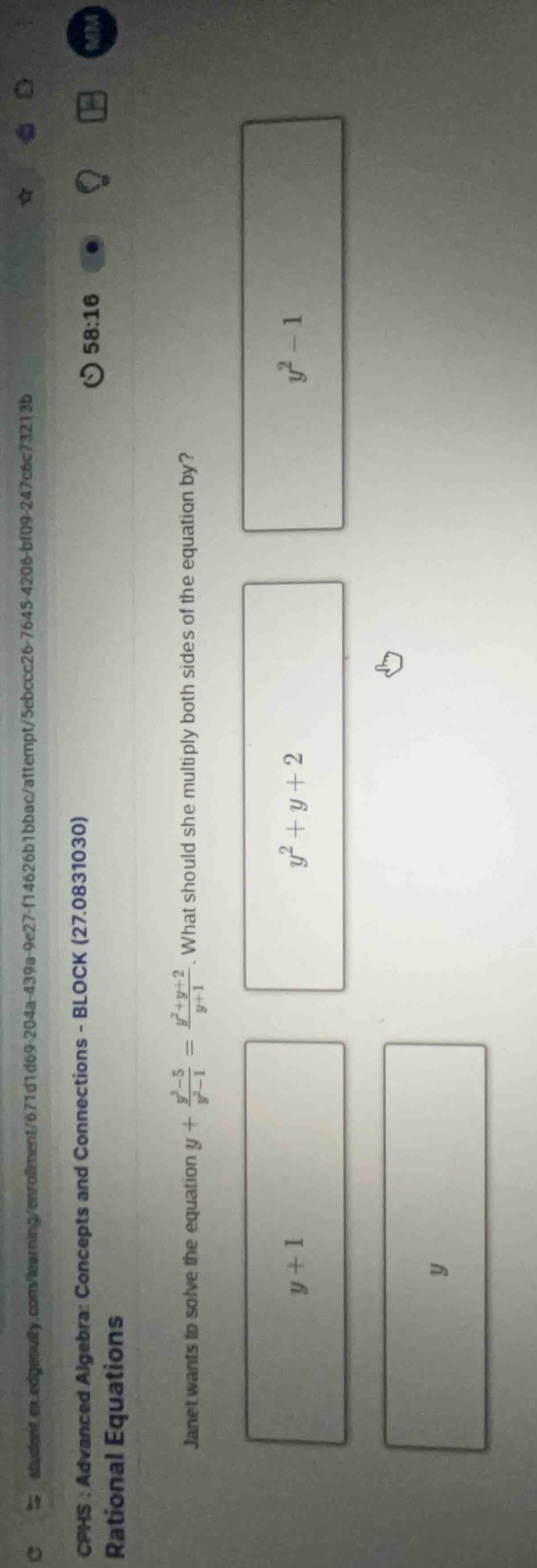crhs : advanced algebra: concepts and connections - block (27.0831030) …