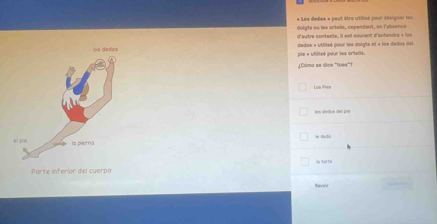 los dedos el pie la pierna parte inferior del cuerpo los dedos » peut ê…
