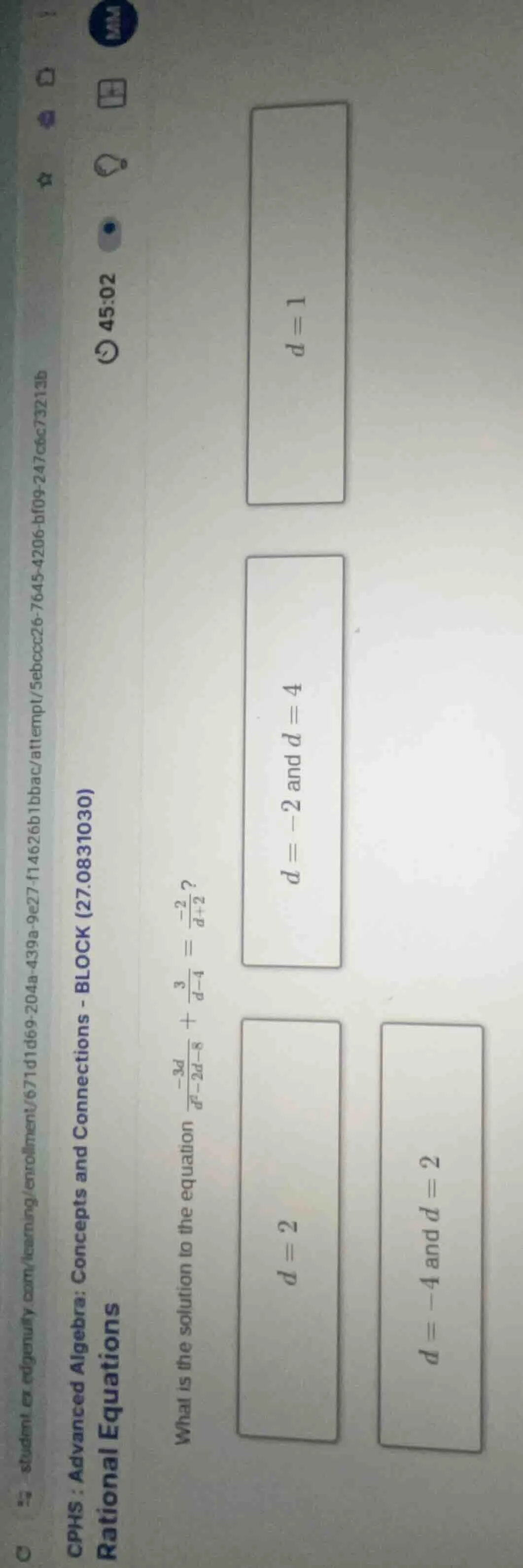cphs : advanced algebra: concepts and connections - block (27.0831030) …