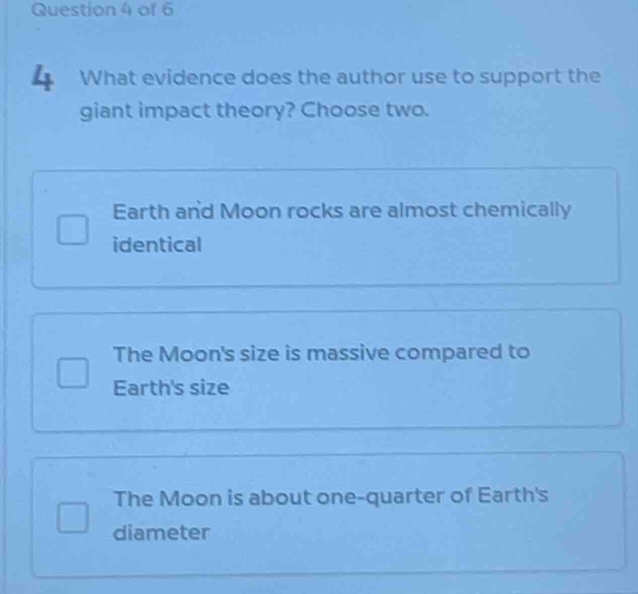 question 4 of 6 4 what evidence does the author use to support the gian…