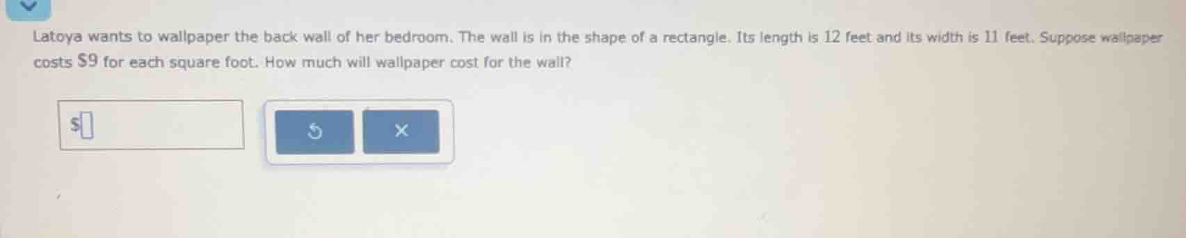 latoya wants to wallpaper the back wall of her bedroom. the wall is in …