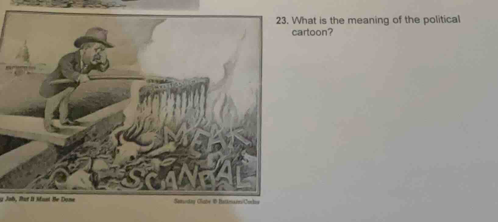 23. what is the meaning of the political cartoon?