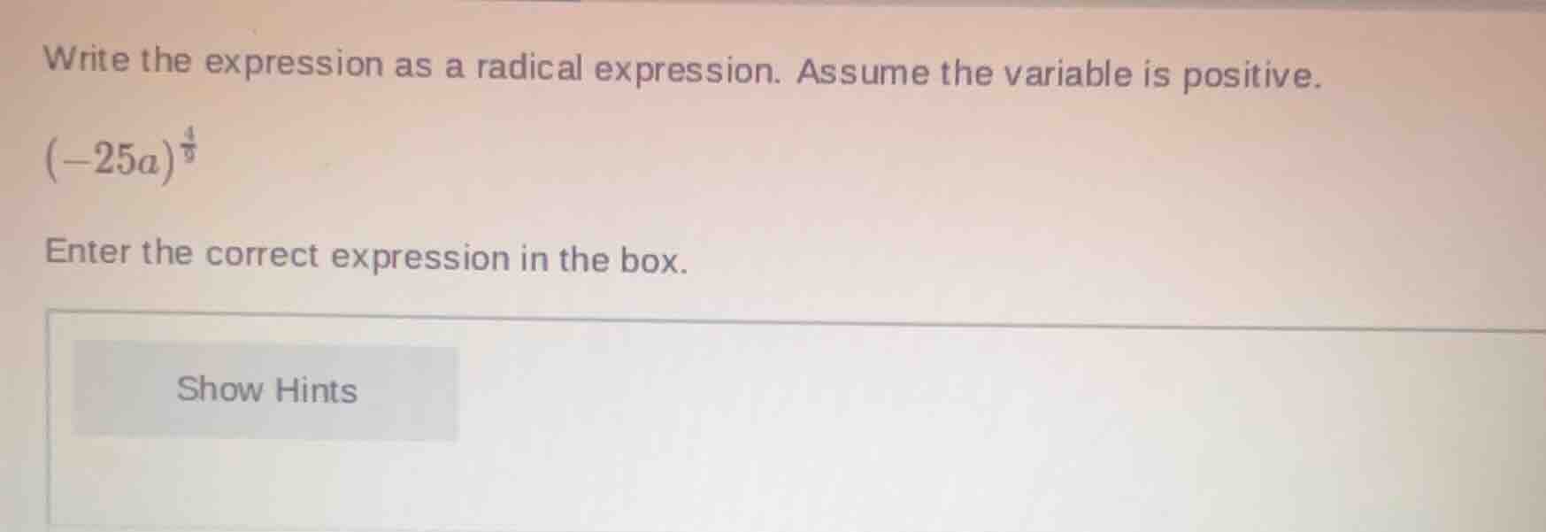write the expression as a radical expression. assume the variable is po…