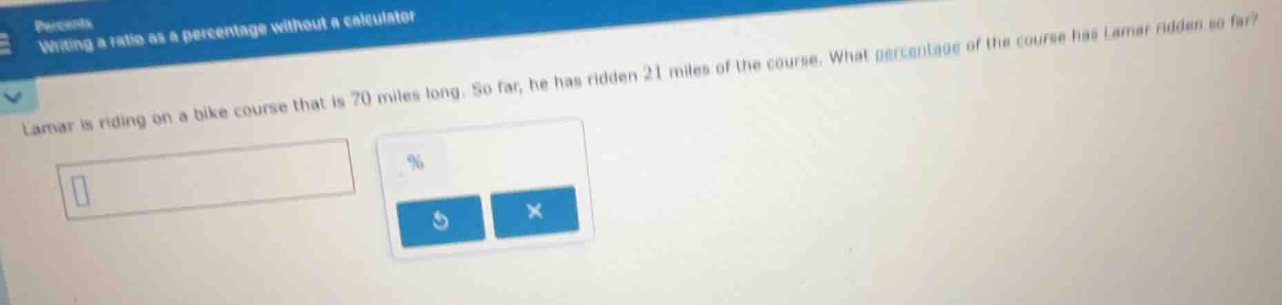 percents writing a ratio as a percentage without a calculator lamar is …