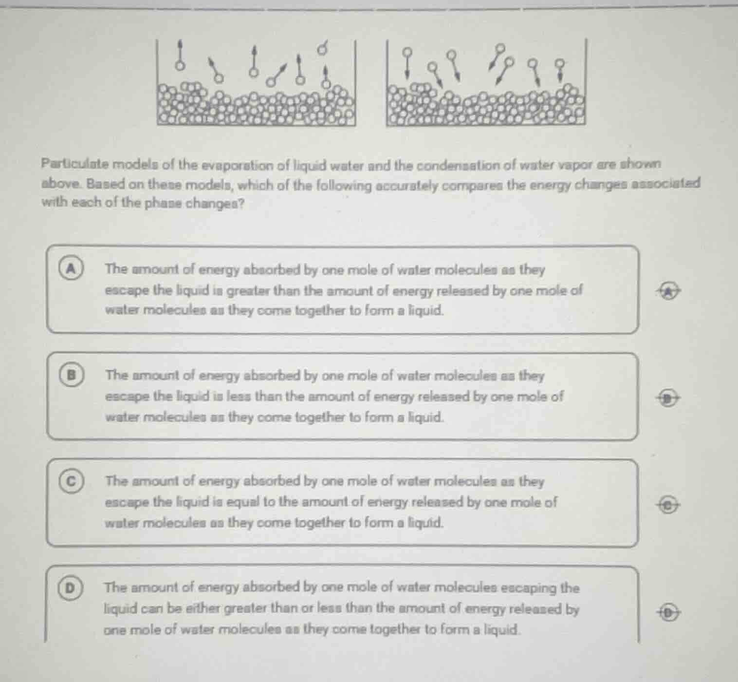 particulate models of the evaporation of liquid water and the condensat…