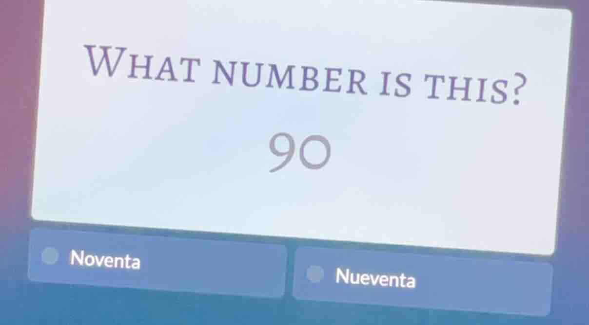 what number is this? 90 noventa nueventa