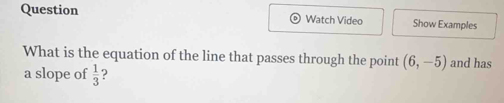 question what is the equation of the line that passes through the point…