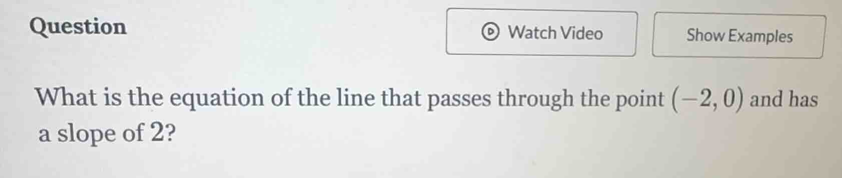 question what is the equation of the line that passes through the point…