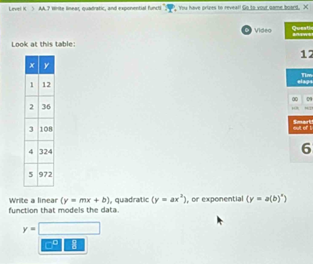 level k 〉 aa.7 write linear, quadratic, and exponential functi you have…