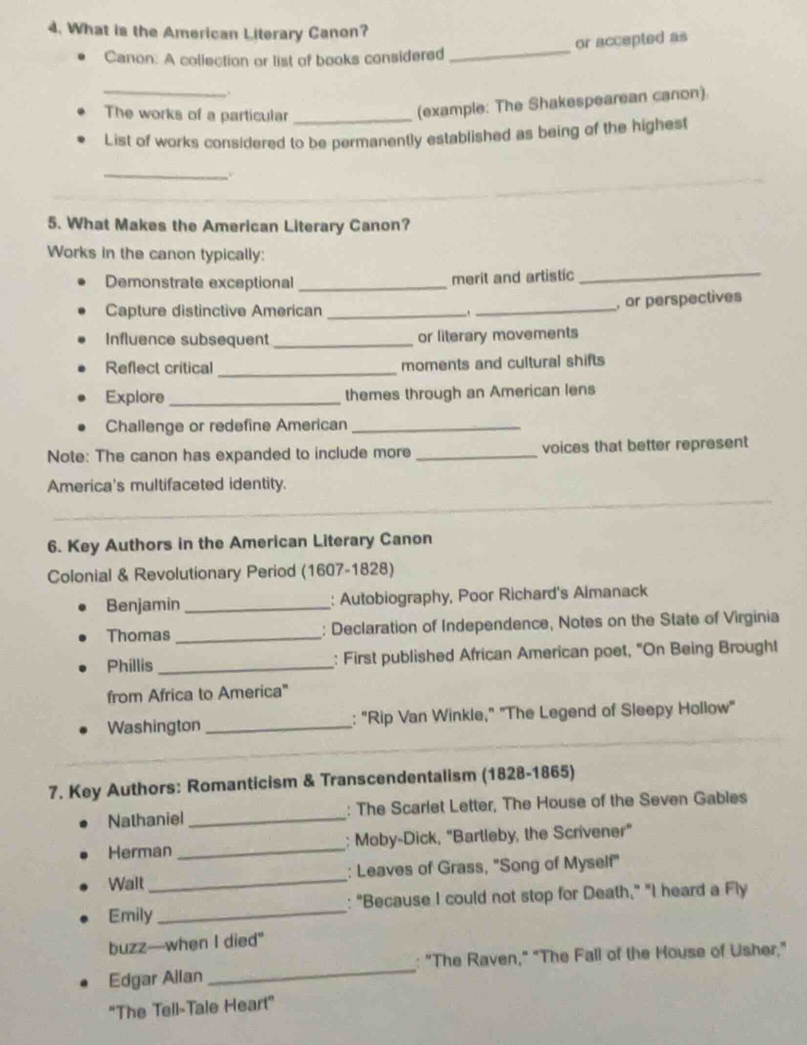 4. what is the american literary canon? - canon: a collection or list o…