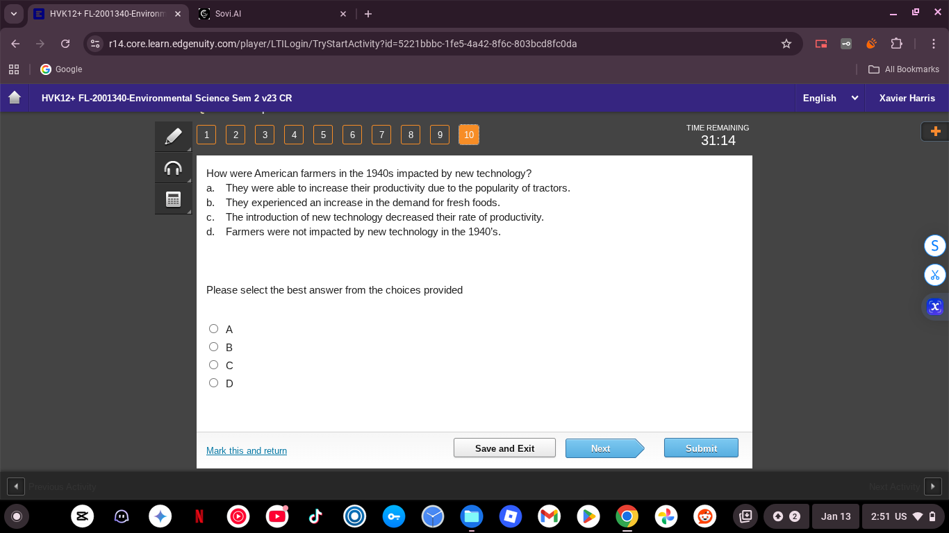 how were american farmers in the 1940s impacted by new technology? a. t…