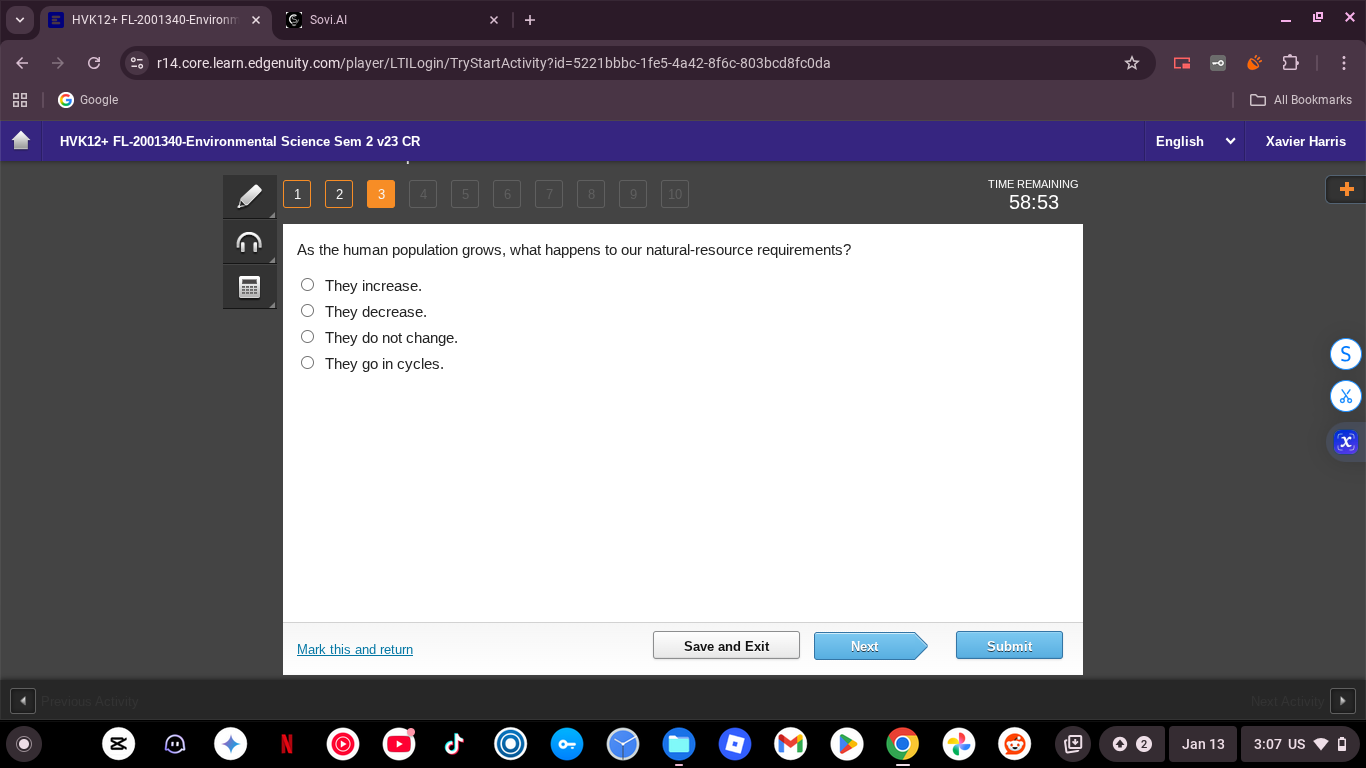 as the human population grows, what happens to our natural - resource r…