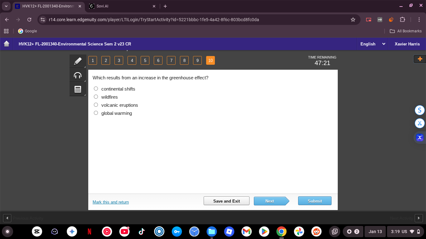 which results from an increase in the greenhouse effect? continental sh…