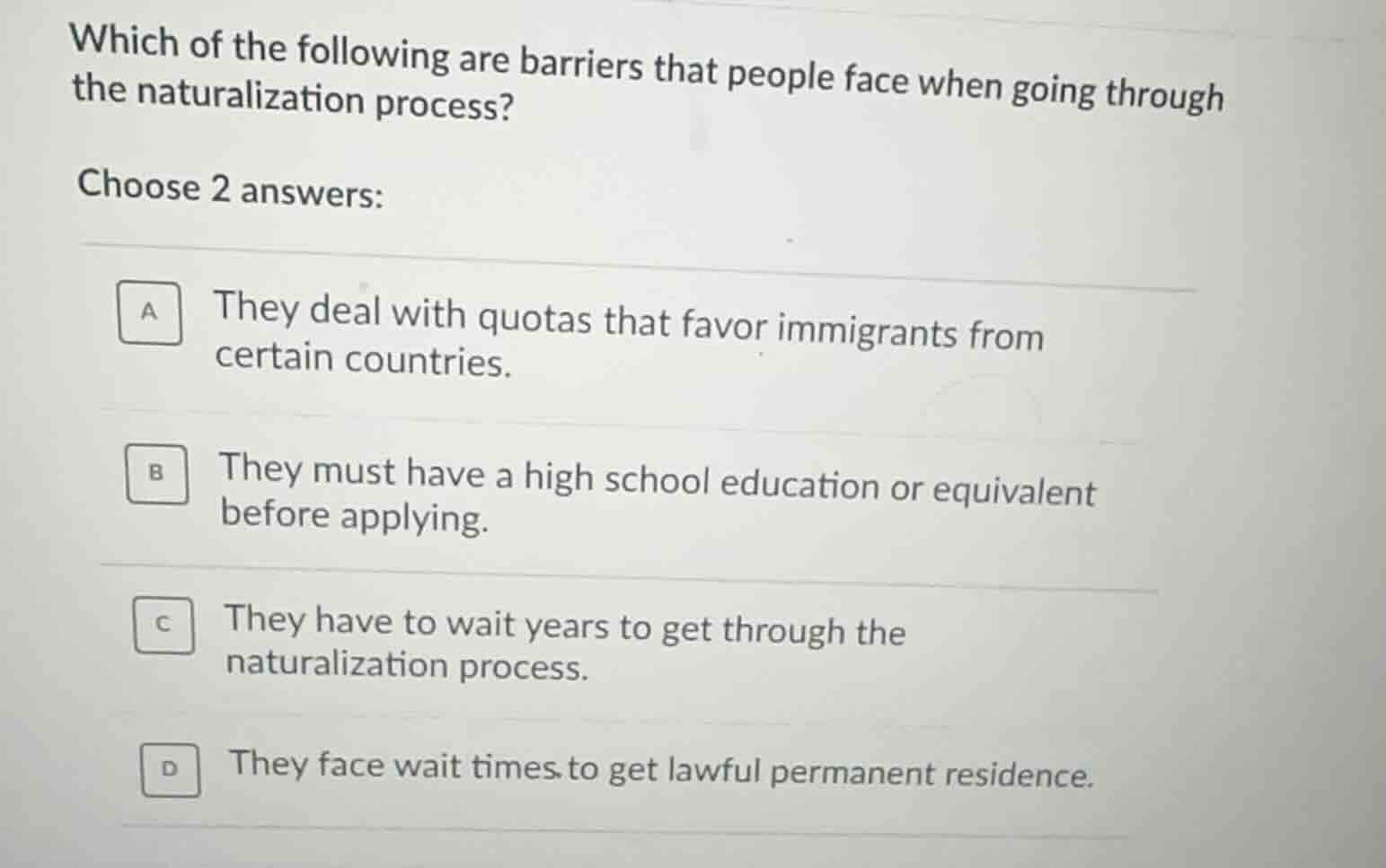 which of the following are barriers that people face when going through…