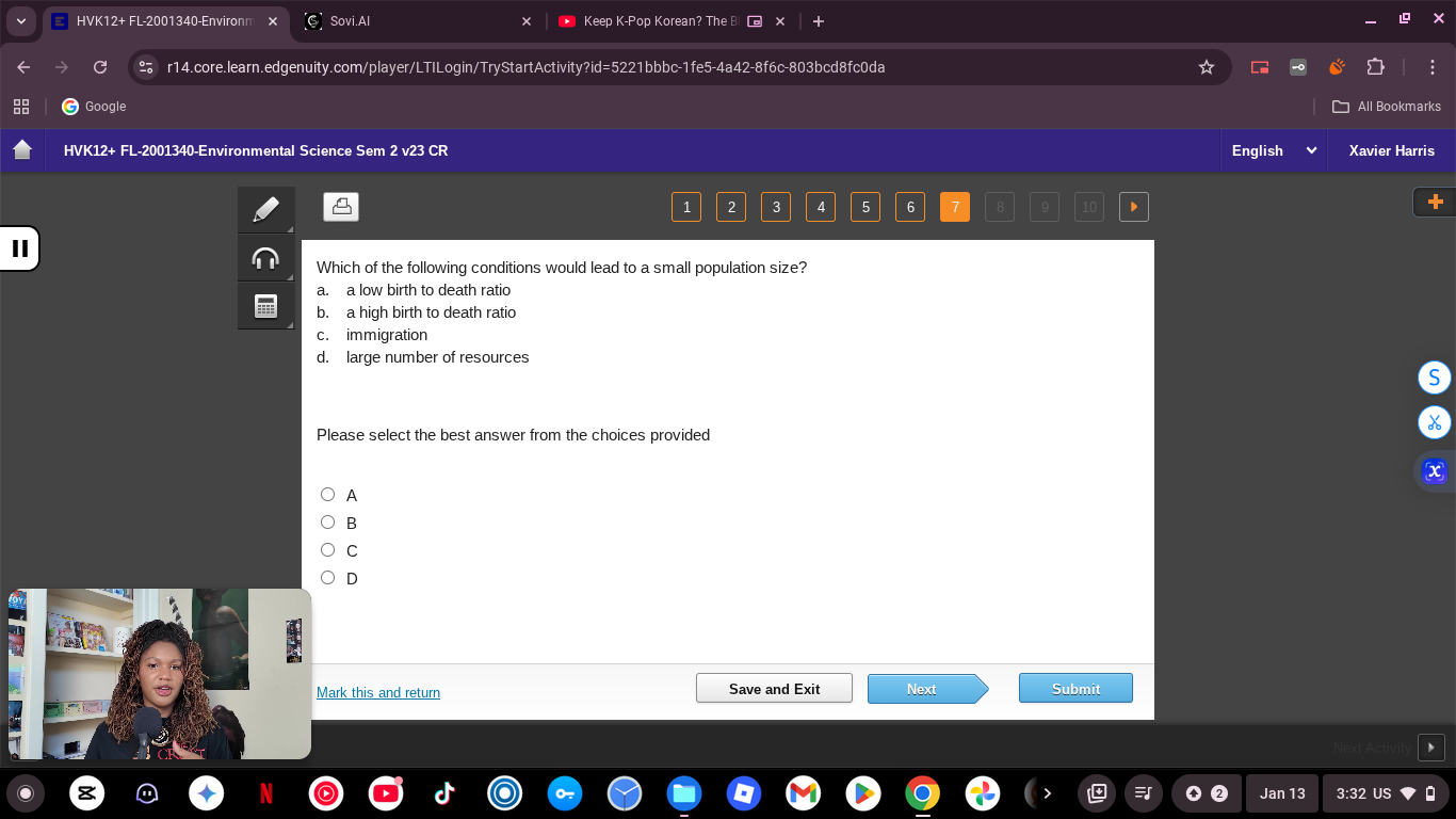 which of the following conditions would lead to a small population size…