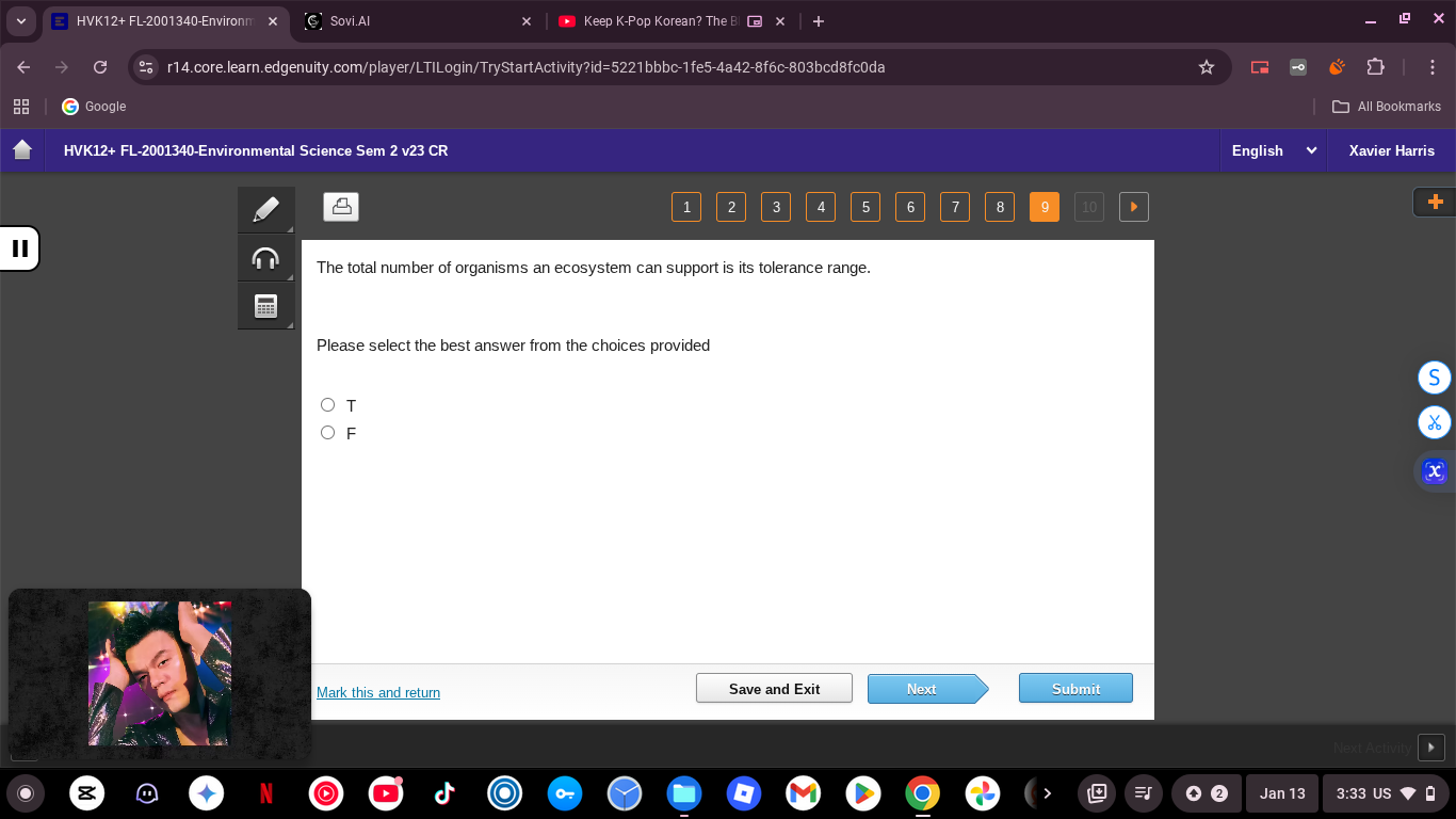the total number of organisms an ecosystem can support is its tolerance…