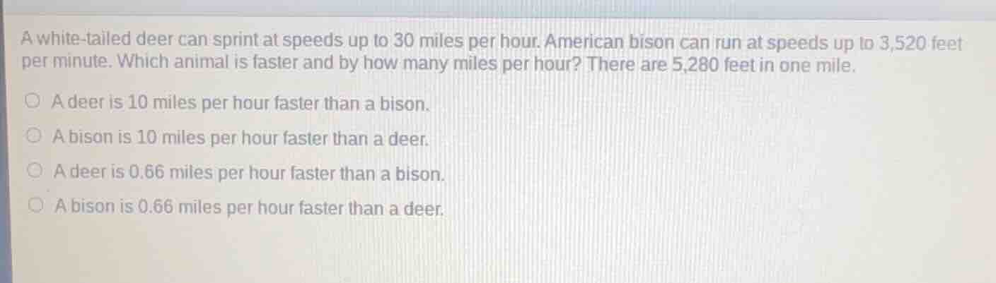 a white - tailed deer can sprint at speeds up to 30 miles per hour. ame…