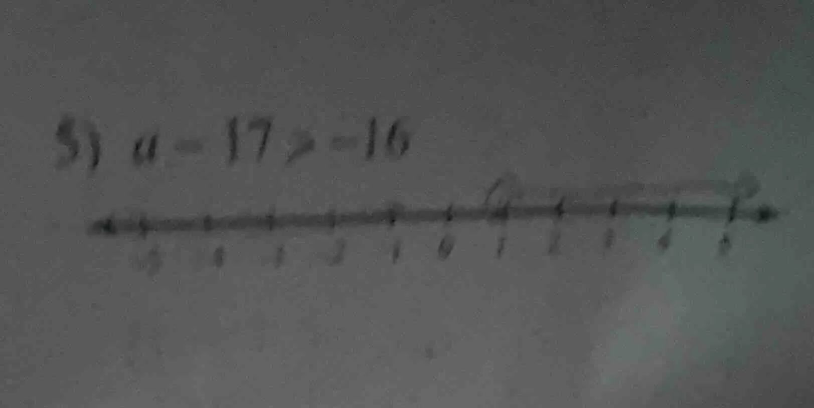 5) a - 17 ≥ -16