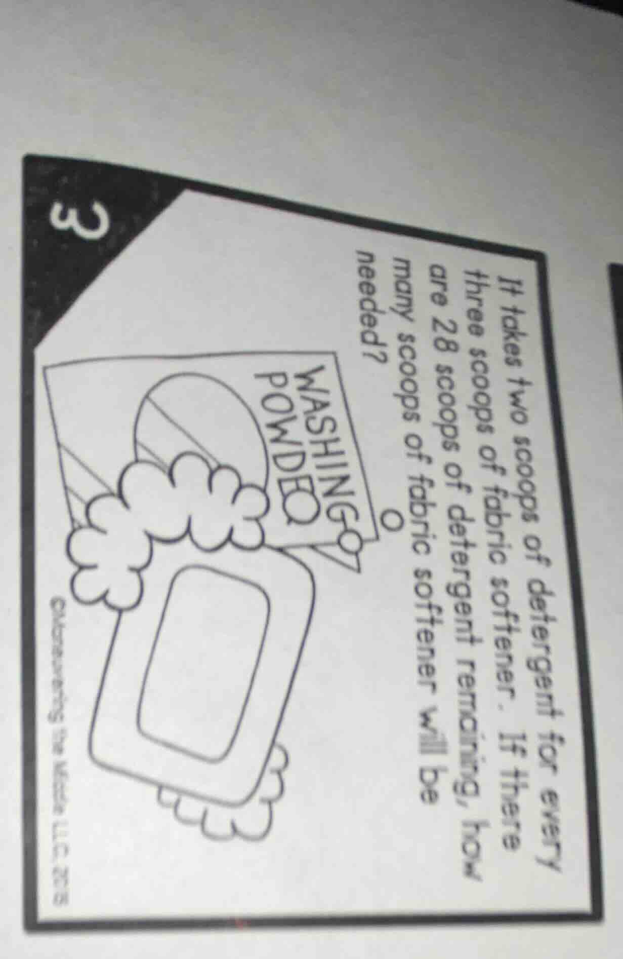 it takes two scoops of detergent for every three scoops of fabric softe…