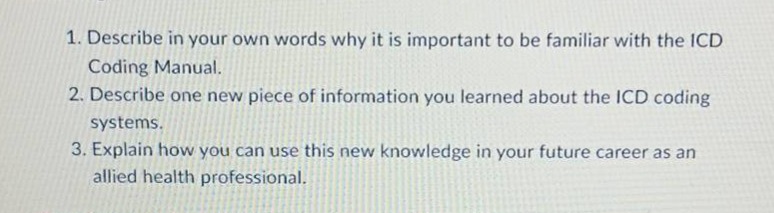 1. describe in your own words why it is important to be familiar with t…