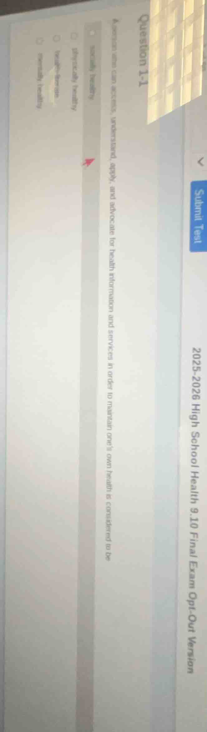 question 1-1 a person who can access, understand, apply, and advocate f…