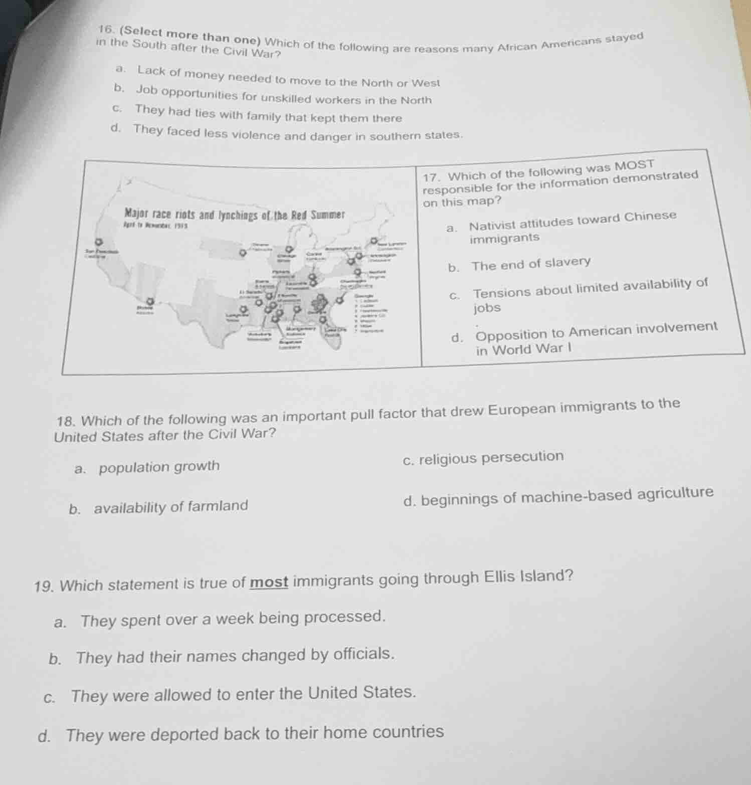 16. (select more than one) which of the following are reasons many afri…