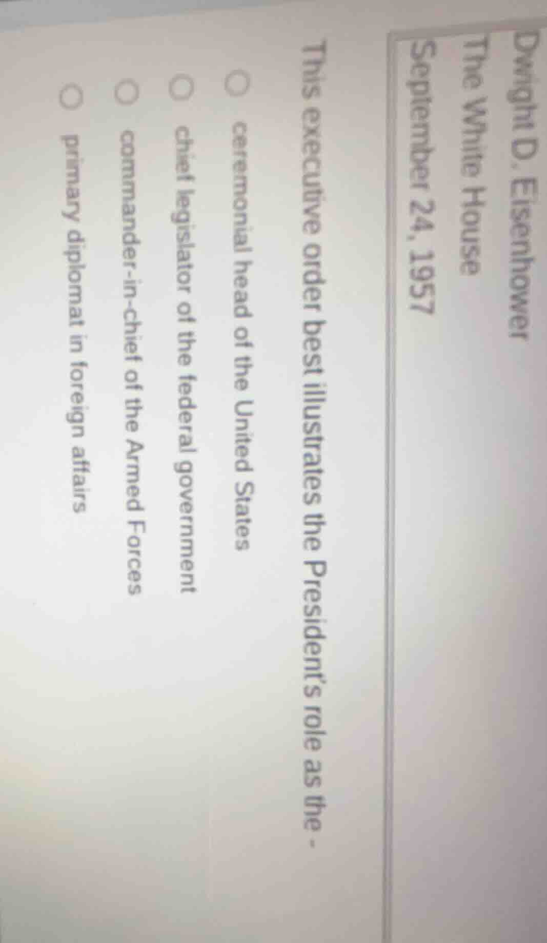 dwight d. eisenhower the white house september 24, 1957 this executive …