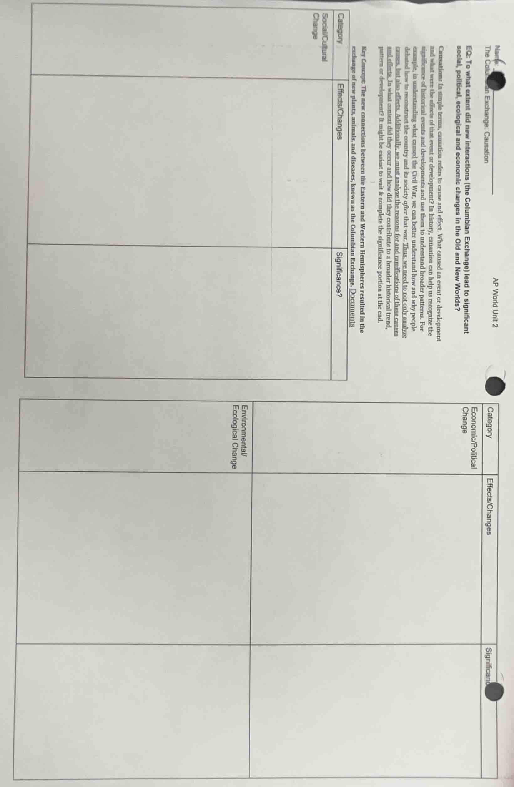 name: the columbian exchange: causation ap world unit 2 eq: to what ext…