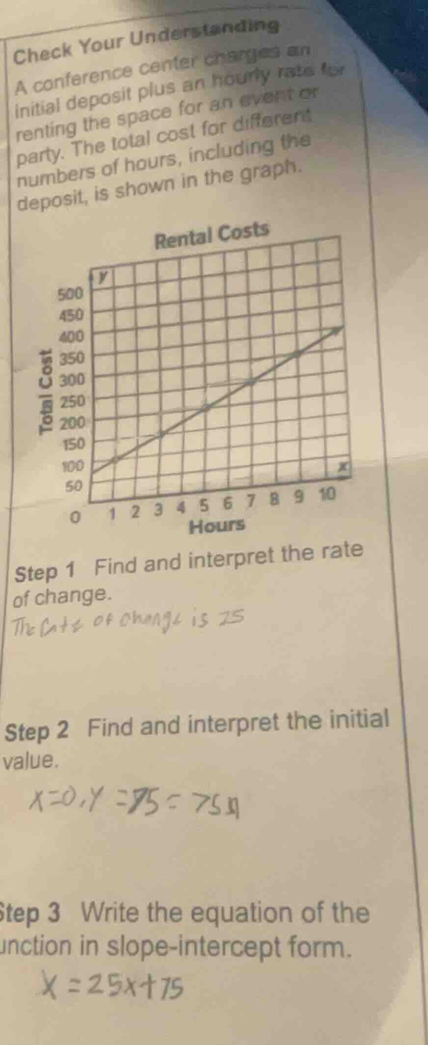 check your understanding a conference center charges an initial deposit…