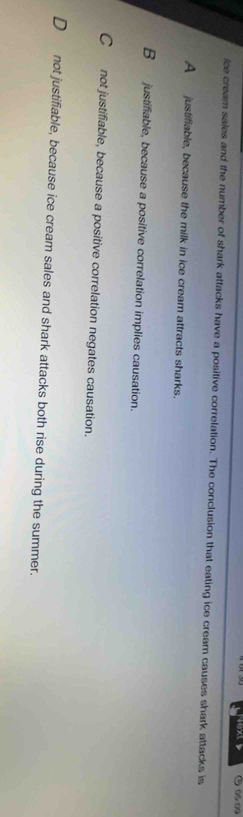 ice cream sales and the number of shark attacks have a positive correla…