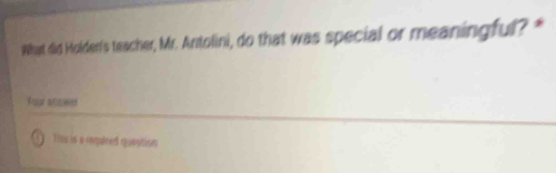 what did holdens teacher, mr. antolini, do that was special or meaningf…