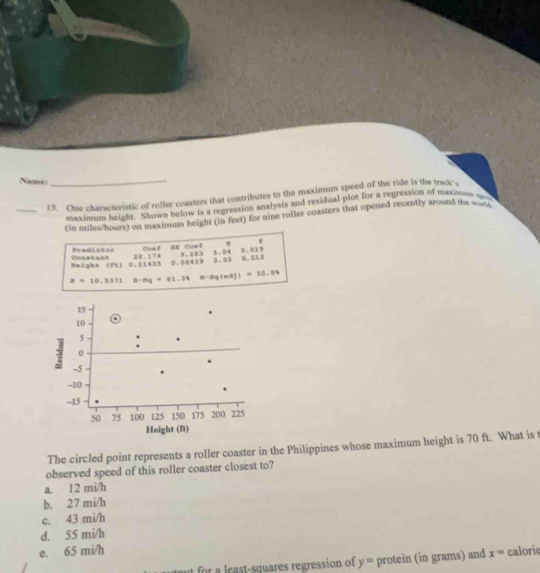 name: 13. one characteristic of roller coasters that contributes to the…