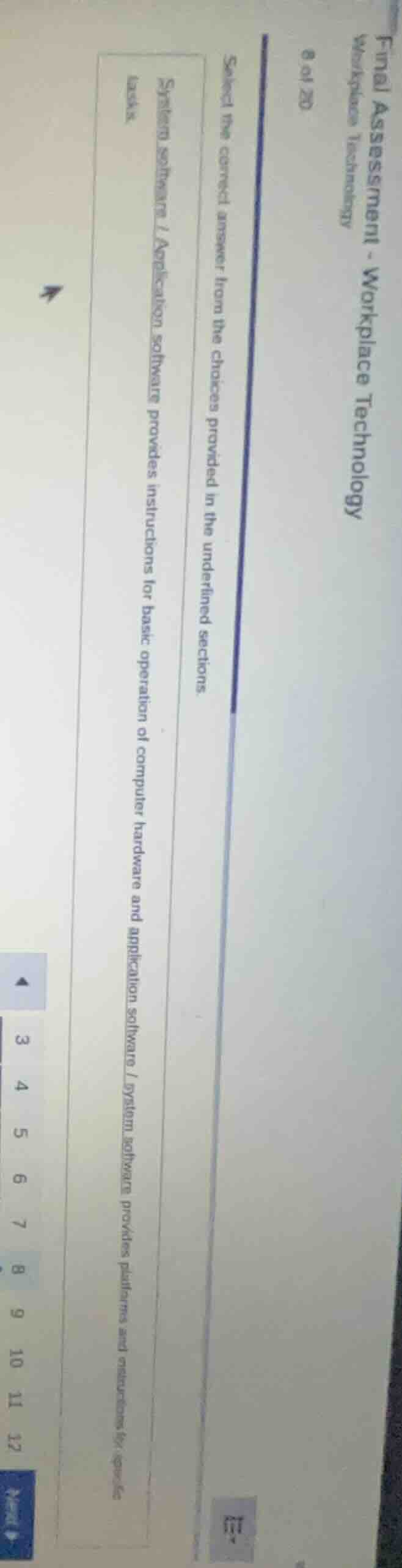 final assessment - workplace technology workplace technology 6 of 20 se…